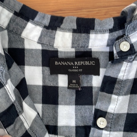 BR Factory Black/White Gingham Ruffle Flannel Shirt Size M - Picture 2 of 3